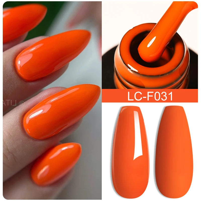 LILYCUTE Glitter Sequins UV Gel Nail Polish Shiny Spring Summer Color Semi Permanant Soak Off All For Manicure Nail Art Varnish