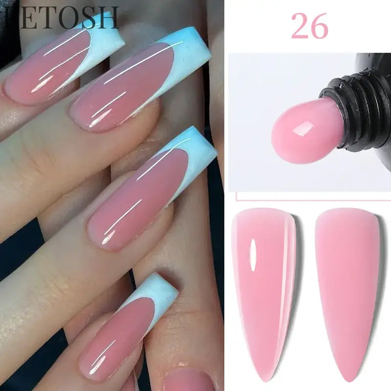 "15ML Quick Extension Gel Nail Polish, Nude White"