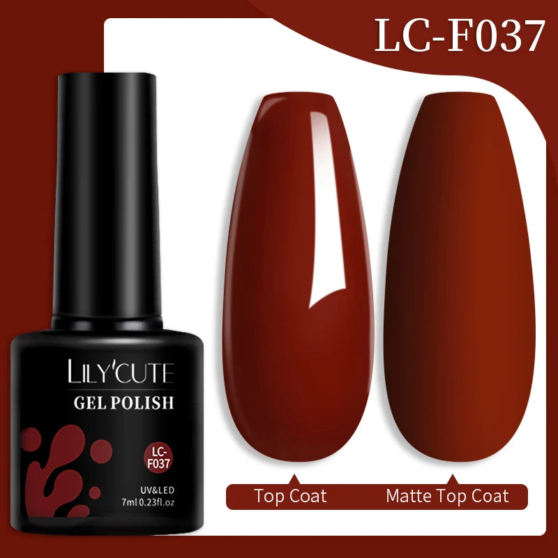 LILYCUTE Glitter Sequins UV Gel Nail Polish Shiny Spring Summer Color Semi Permanant Soak Off All For Manicure Nail Art Varnish