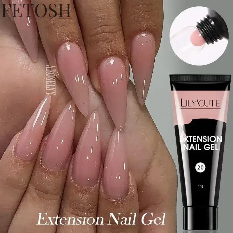 "15ML Nude White Quick Nail Gel Extension"