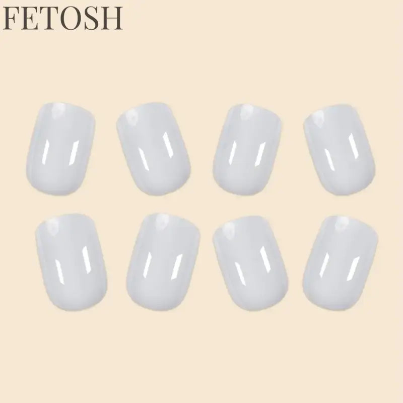 24Pcs/Set Women Girls Short French Milky Gray Trendy Versatile Full Coverage Wearable Fake Nail Press on Nail Art