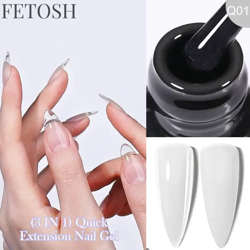 "15ML Nude White Quick Nail Gel Extension"
