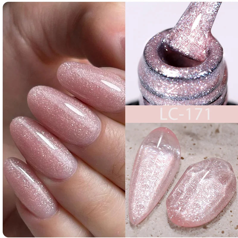 LILYCUTE Glitter Sequins UV Gel Nail Polish Shiny Spring Summer Color Semi Permanant Soak Off All For Manicure Nail Art Varnish