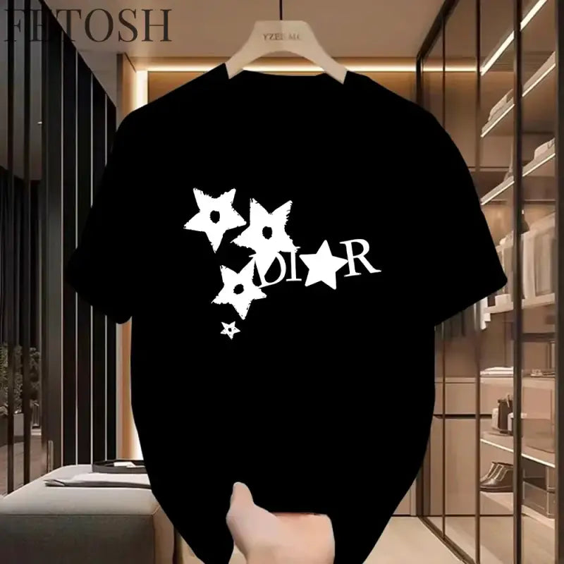 Women High Quality Casual T-Shirt Harajuku Y2k Designer Ladies Luxury Tees Female Vintage Trendy Pure Cotton Pullover T Shirts