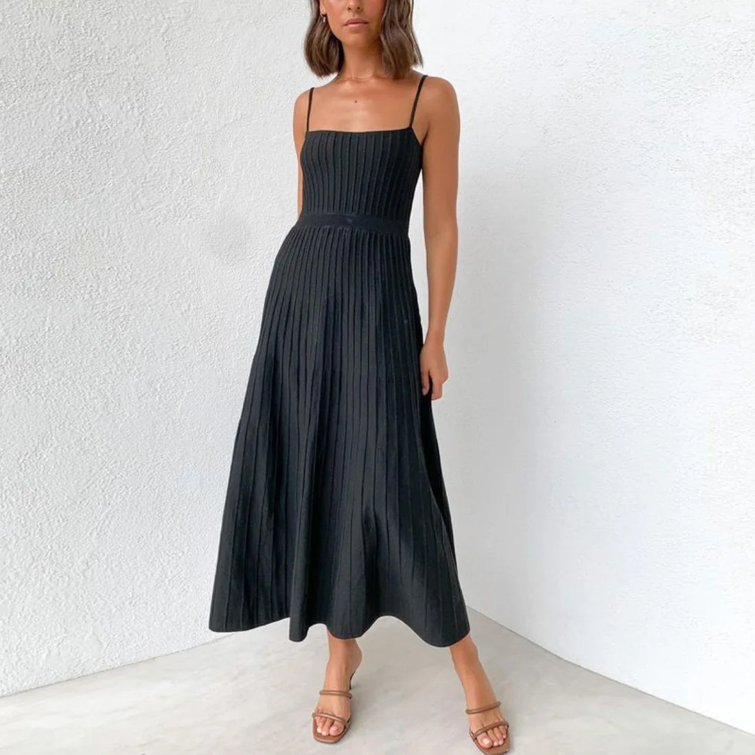 Tossy Backless Ribbed Maxi Dress For Women Summer New Holiday Party Stretch High Waist Bodycon Maternity Dresses Knit Sundress