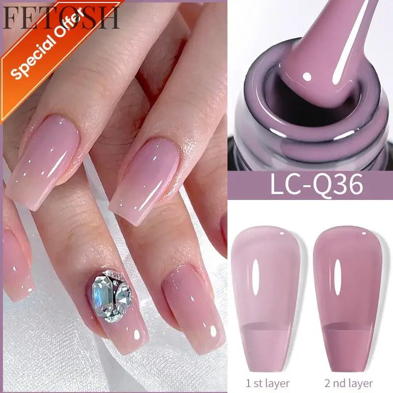 "15ML Quick Extension Gel Nail Polish, Nude White"