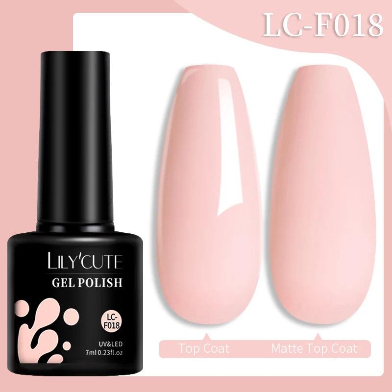 LILYCUTE Glitter Sequins UV Gel Nail Polish Shiny Spring Summer Color Semi Permanant Soak Off All For Manicure Nail Art Varnish