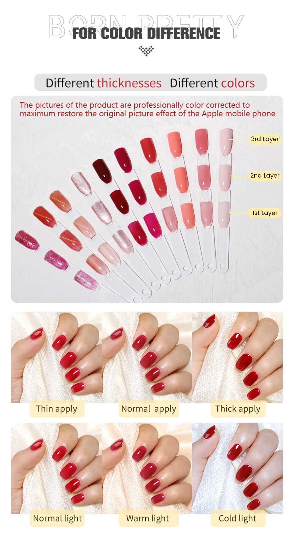 BORN PRETTY 10ml Flow Light White Cat Magnetic Gel Nail Polish Ultra Shine Soak Off UV Gel Mirror Glass Cat Magnet Gel Varnish