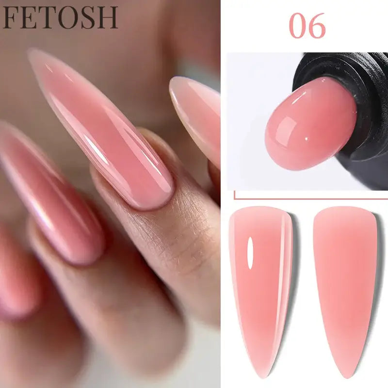 "15ML Quick Extension Gel Nail Polish, Nude White"