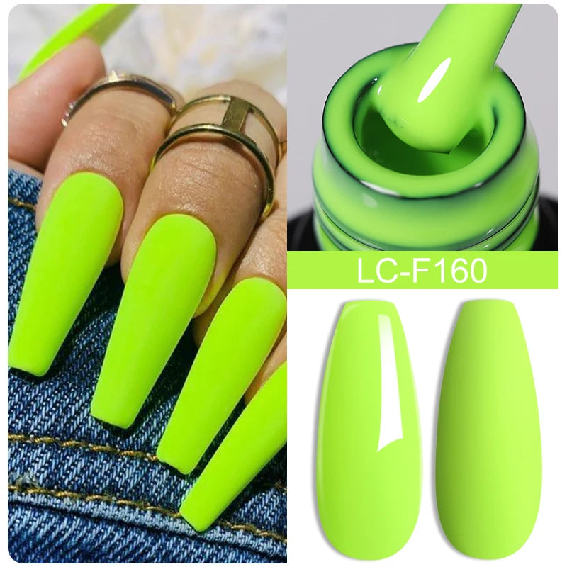 LILYCUTE Glitter Sequins UV Gel Nail Polish Shiny Spring Summer Color Semi Permanant Soak Off All For Manicure Nail Art Varnish
