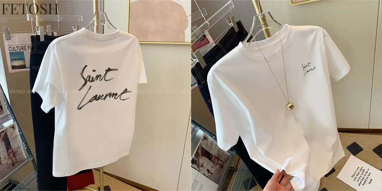 Oversize short-sleeved t-shirt women's and men's summer 2025 new design trendy loose lazy unique chic top