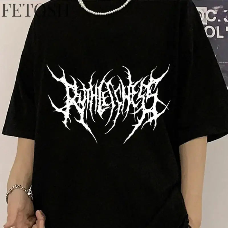 Women T Shirt Summer Punk Style Y2K Print Vintage O-Neck T-shirt Cool Short Sleeve Street T-Shirt Soft Breathable Tee Clothes