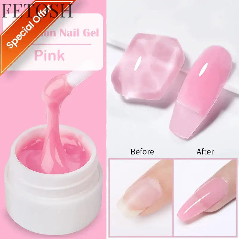 "15ML Nude White Quick Nail Gel Extension"