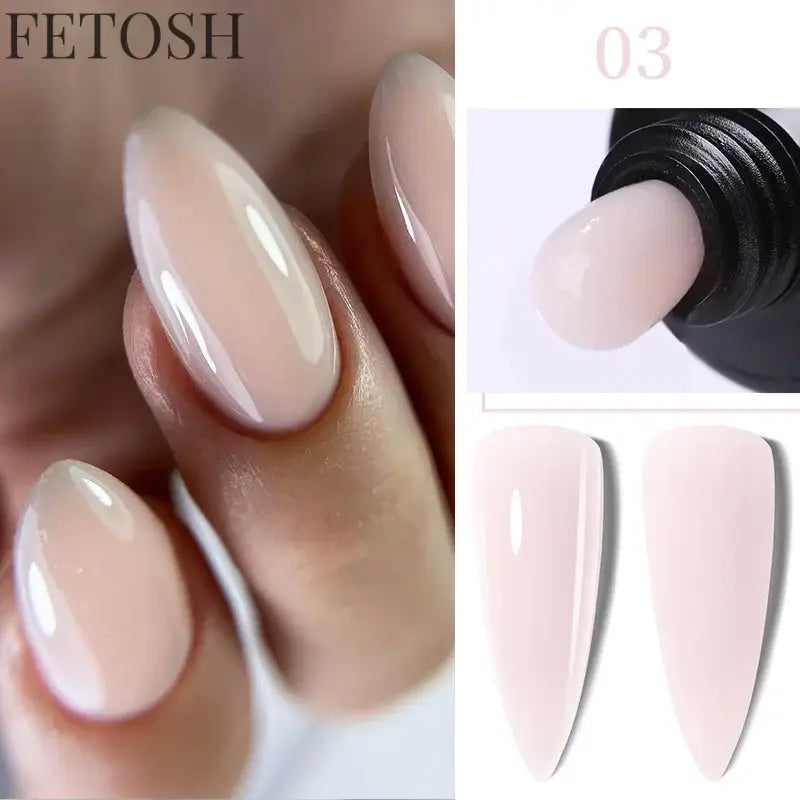 "15ML Nude White Quick Nail Gel Extension"