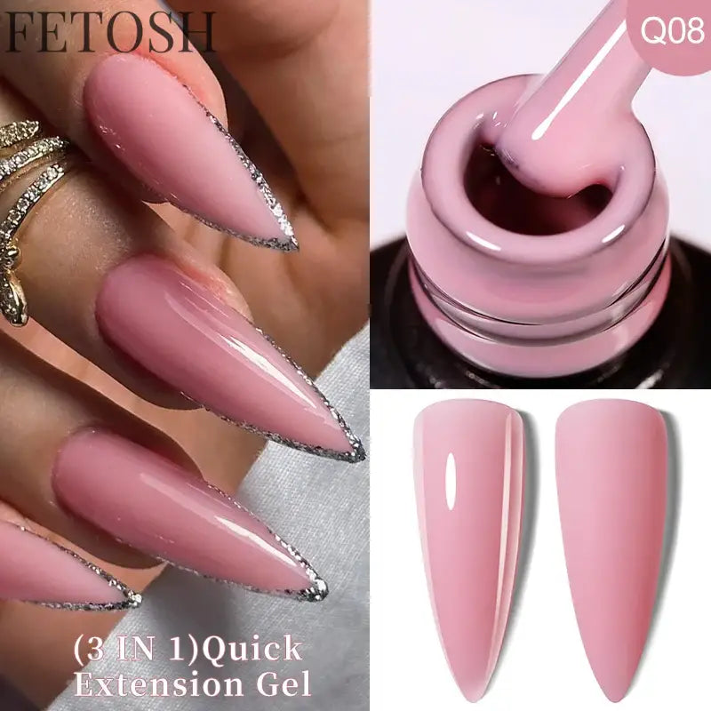 "15ML Nude White Quick Nail Gel Extension"
