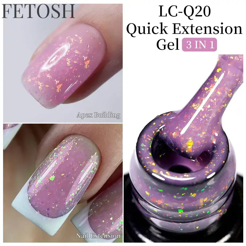 "15ML Quick Extension Gel Nail Polish, Nude White"
