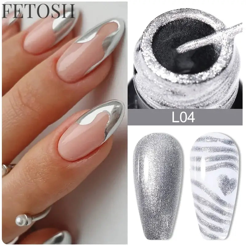LILYCUTE 5ml White Black Liner Gel Nail Polish Colorful French Painting Stripe Semi Permanent Drawing Nail Art UV Gel Varnish