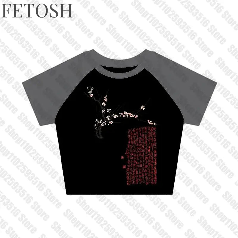 Kpop Oversized T-shirt Female Clothing Trashy Y2k 2000s Harajuku Women Top Women's T-shirts 90s Vintage Clothes Anime Goth Emo