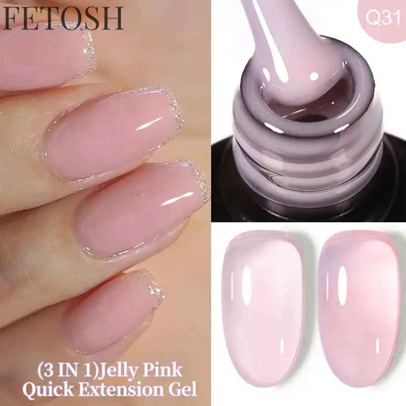 "15ML Nude White Quick Nail Gel Extension"