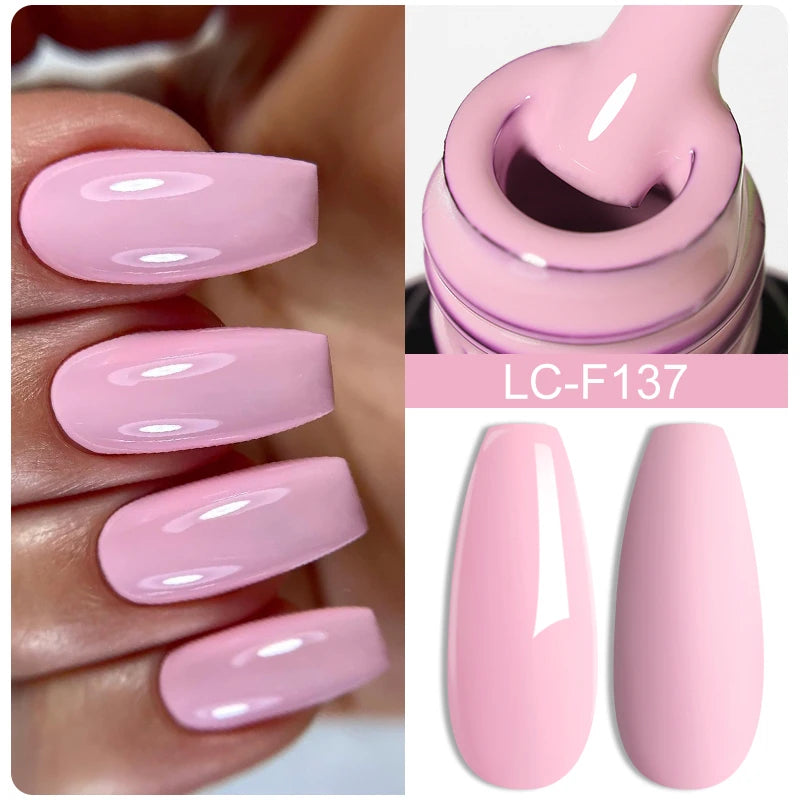 LILYCUTE Glitter Sequins UV Gel Nail Polish Shiny Spring Summer Color Semi Permanant Soak Off All For Manicure Nail Art Varnish