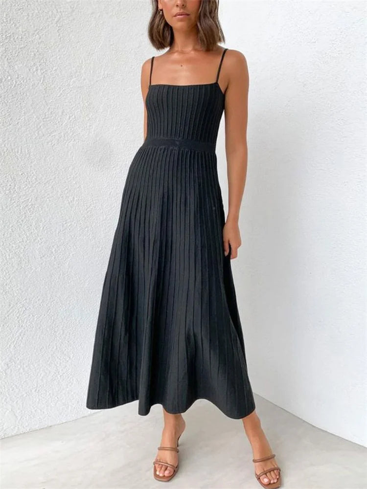 Tossy Backless Ribbed Maxi Dress For Women Summer New Holiday Party Stretch High Waist Bodycon Maternity Dresses Knit Sundress
