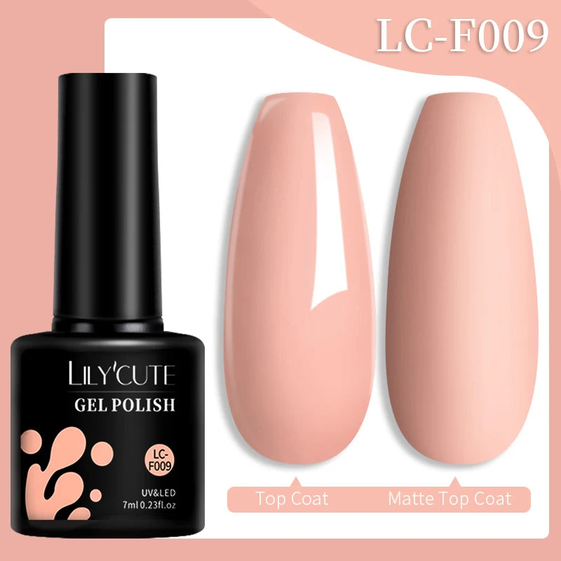 LILYCUTE Glitter Sequins UV Gel Nail Polish Shiny Spring Summer Color Semi Permanant Soak Off All For Manicure Nail Art Varnish