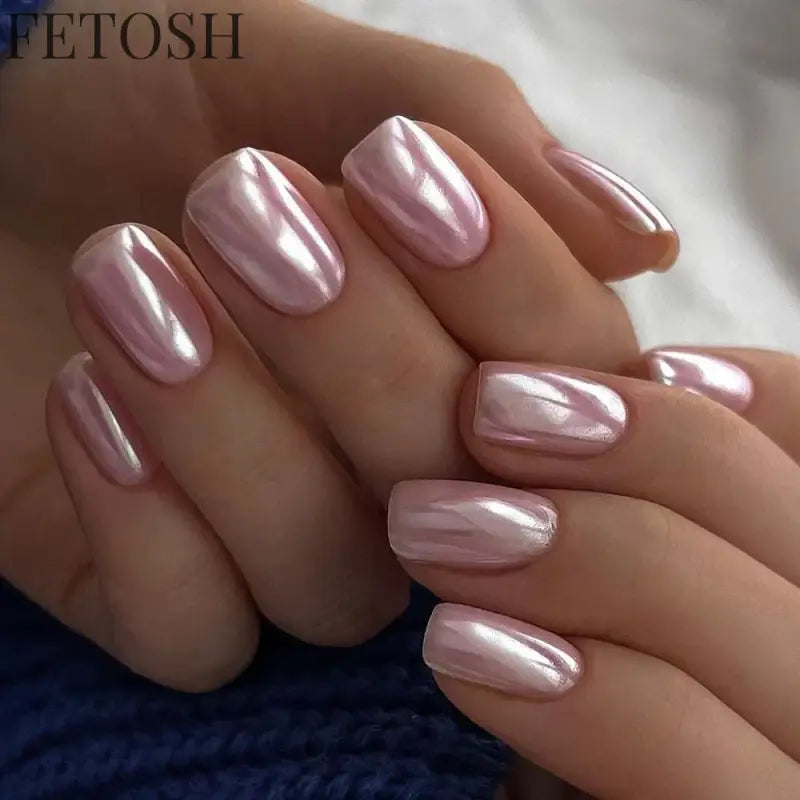 24Pcs Gradient White Fake Nail Short Square Ballet Simple False Nails Press on Wearable Nude Nails Art Full Cover Manicure Tips