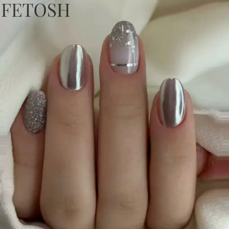 24pcs/Box Long Coffin False Nails Art Rose with Glue Wearable Nude Pink White Color Jelly Nails Tips Full Cover Press on Nails