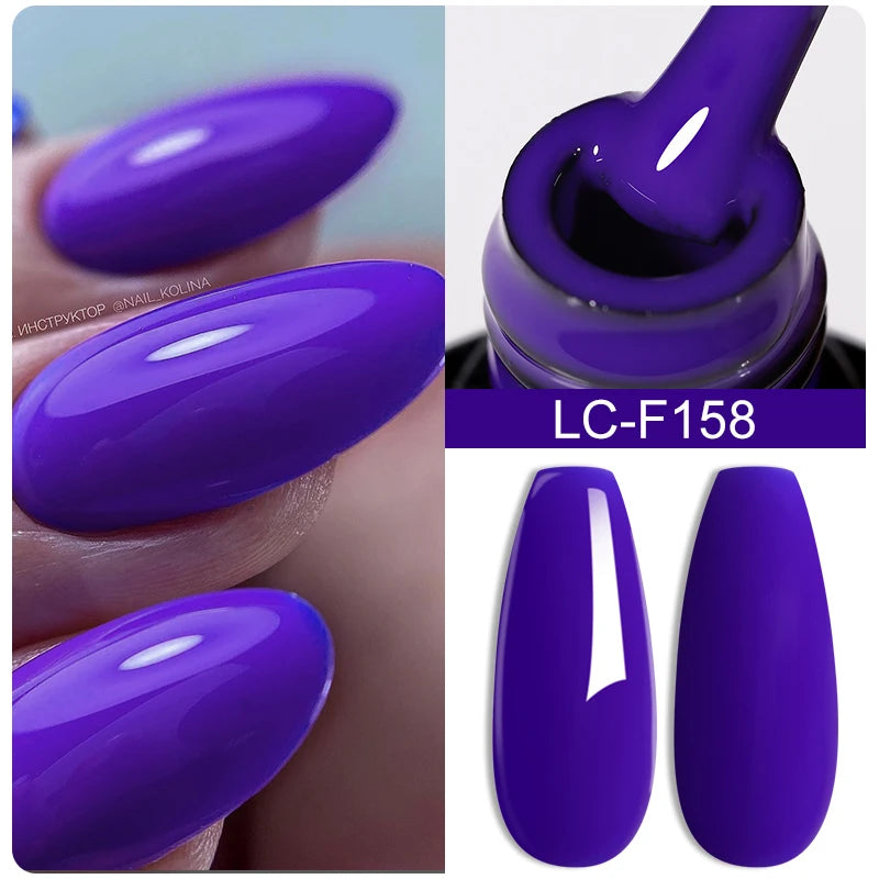 LILYCUTE Glitter Sequins UV Gel Nail Polish Shiny Spring Summer Color Semi Permanant Soak Off All For Manicure Nail Art Varnish