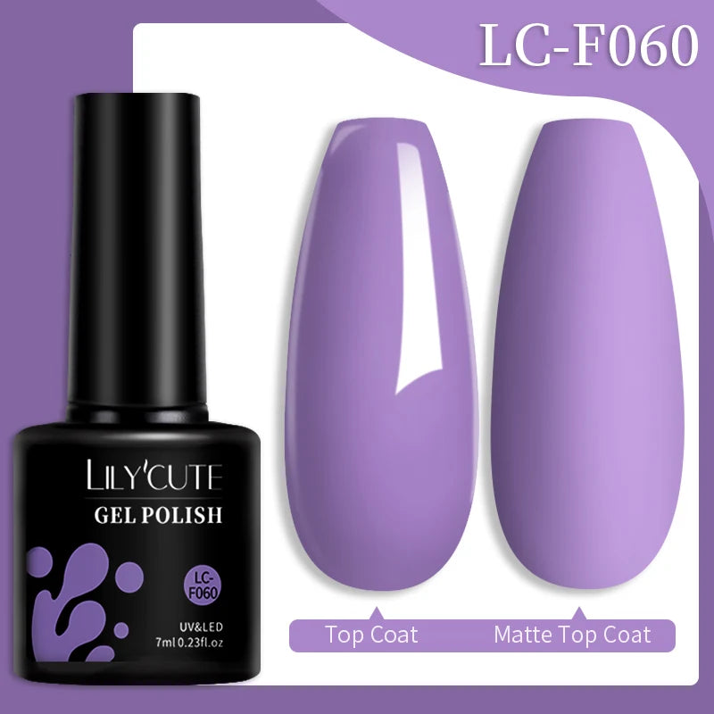 LILYCUTE Glitter Sequins UV Gel Nail Polish Shiny Spring Summer Color Semi Permanant Soak Off All For Manicure Nail Art Varnish