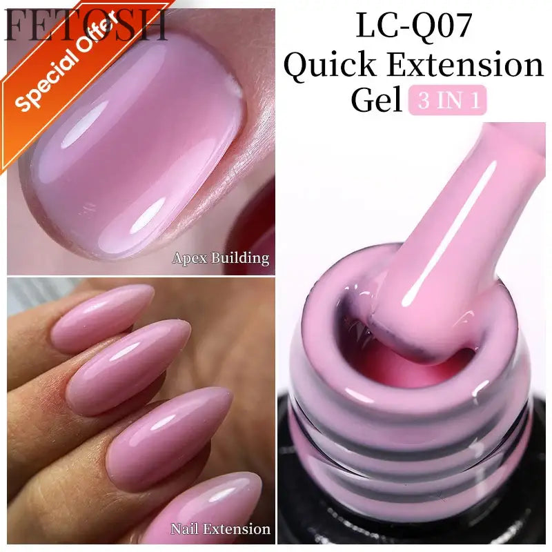 "15ML Nude White Quick Nail Gel Extension"