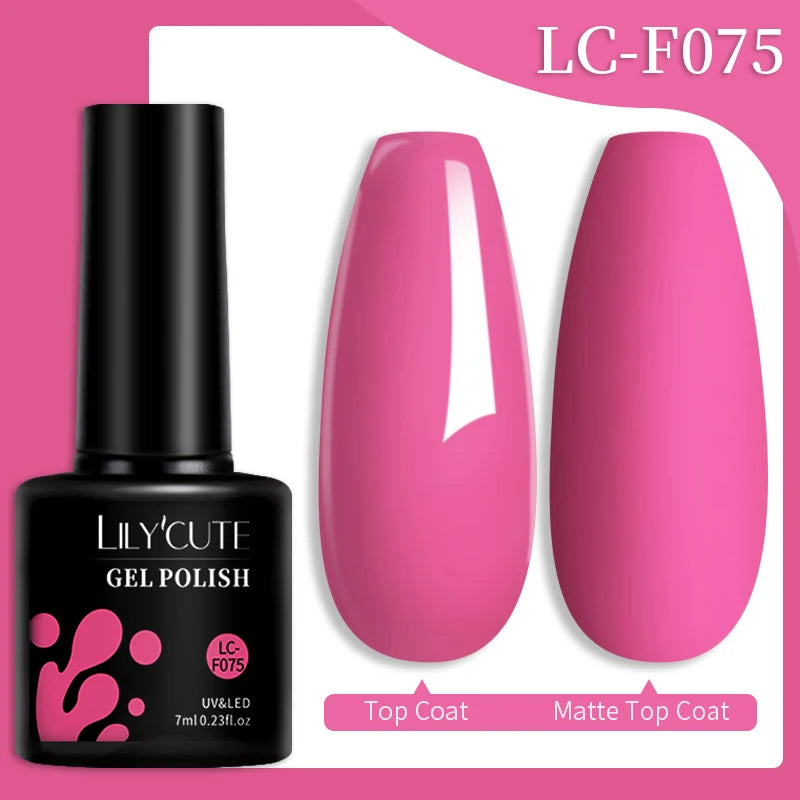 LILYCUTE Glitter Sequins UV Gel Nail Polish Shiny Spring Summer Color Semi Permanant Soak Off All For Manicure Nail Art Varnish