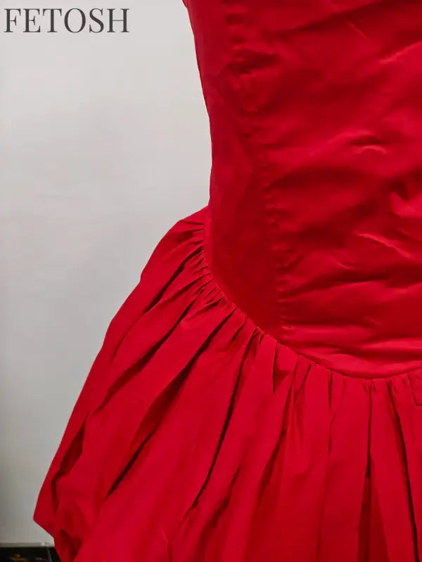 VGH Sexy Temperament Tunic Ball Gown for Women Halter Sleeveless Patchwork Lace Up Short Prom Dresses Female Clothing Fashion