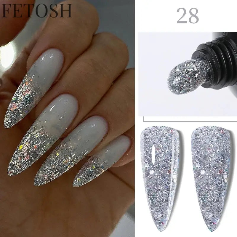 "15ML Quick Extension Gel Nail Polish, Nude White"