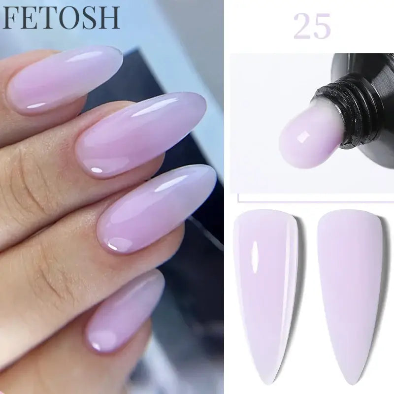 "15ML Quick Extension Gel Nail Polish, Nude White"