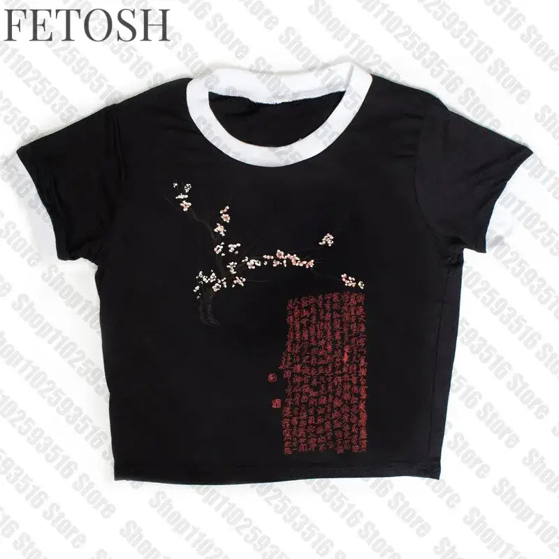 Kpop Oversized T-shirt Female Clothing Trashy Y2k 2000s Harajuku Women Top Women's T-shirts 90s Vintage Clothes Anime Goth Emo