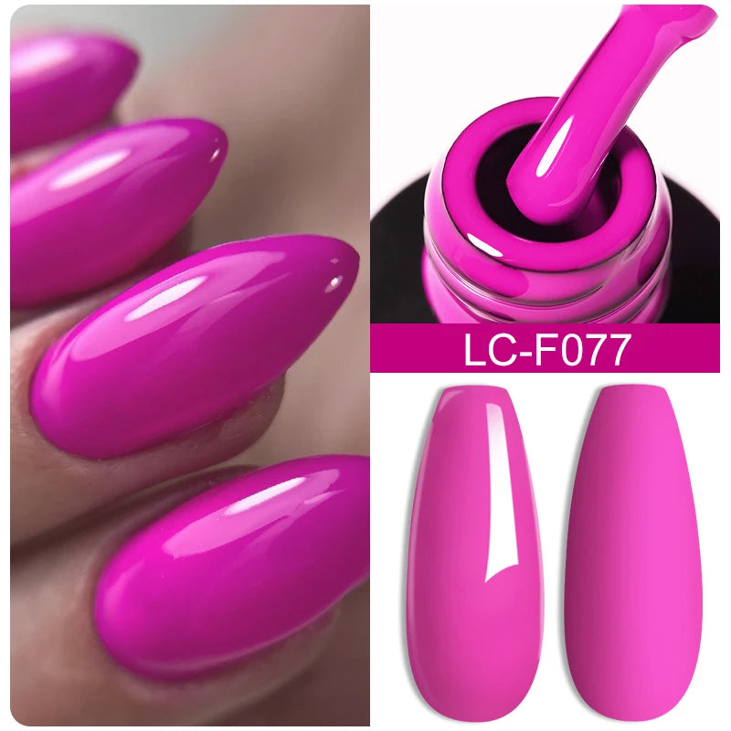 LILYCUTE Glitter Sequins UV Gel Nail Polish Shiny Spring Summer Color Semi Permanant Soak Off All For Manicure Nail Art Varnish