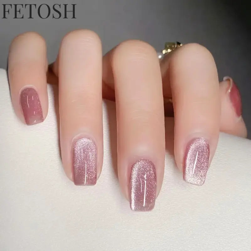 24Pcs Gradient White Fake Nail Short Square Ballet Simple False Nails Press on Wearable Nude Nails Art Full Cover Manicure Tips