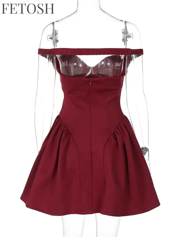 Avrilyaan Deep V Off Shoulder Backless Sexy A-line Dress Women Elegant Party Dress Slash Neck Bodycon Mini Summer Dress Vestidos