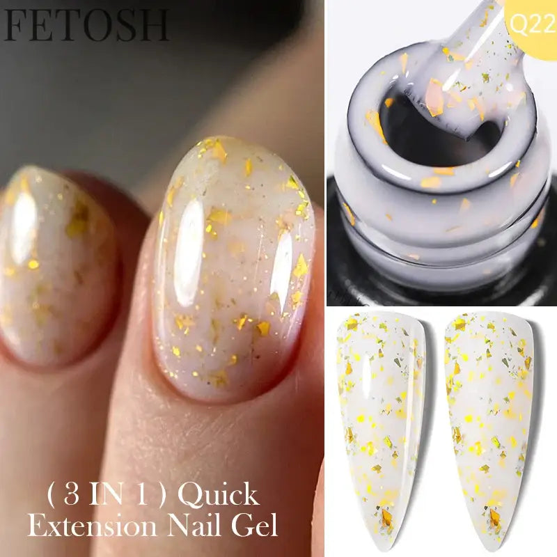"15ML Nude White Quick Nail Gel Extension"