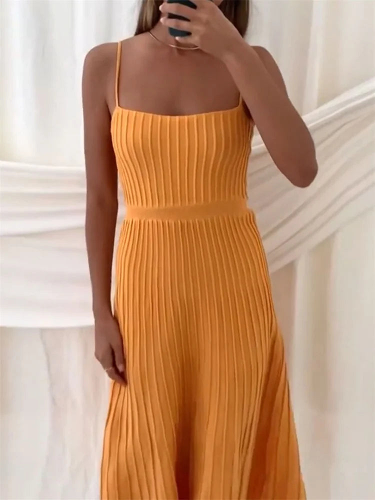 Tossy Backless Ribbed Maxi Dress For Women Summer New Holiday Party Stretch High Waist Bodycon Maternity Dresses Knit Sundress