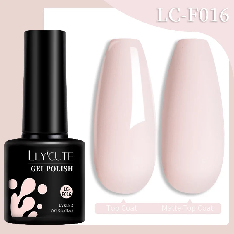 LILYCUTE Glitter Sequins UV Gel Nail Polish Shiny Spring Summer Color Semi Permanant Soak Off All For Manicure Nail Art Varnish