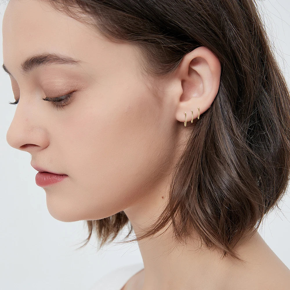 Mariasz Minimalist 316L Stainless Steel Classic Nose Ring for Men Women Hoop Earrings Septum Helix Ear Piercing Jewelry 18G