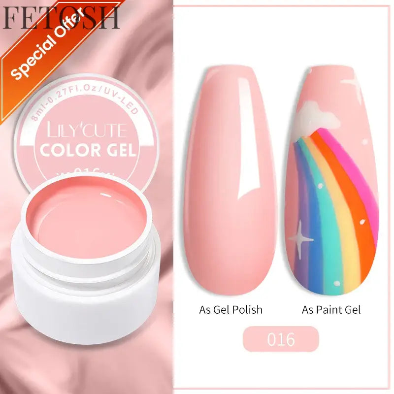 LILYCUTE 5ml White Black Liner Gel Nail Polish Colorful French Painting Stripe Semi Permanent Drawing Nail Art UV Gel Varnish