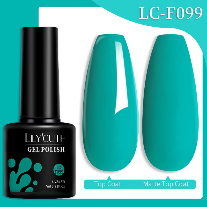 LILYCUTE Glitter Sequins UV Gel Nail Polish Shiny Spring Summer Color Semi Permanant Soak Off All For Manicure Nail Art Varnish