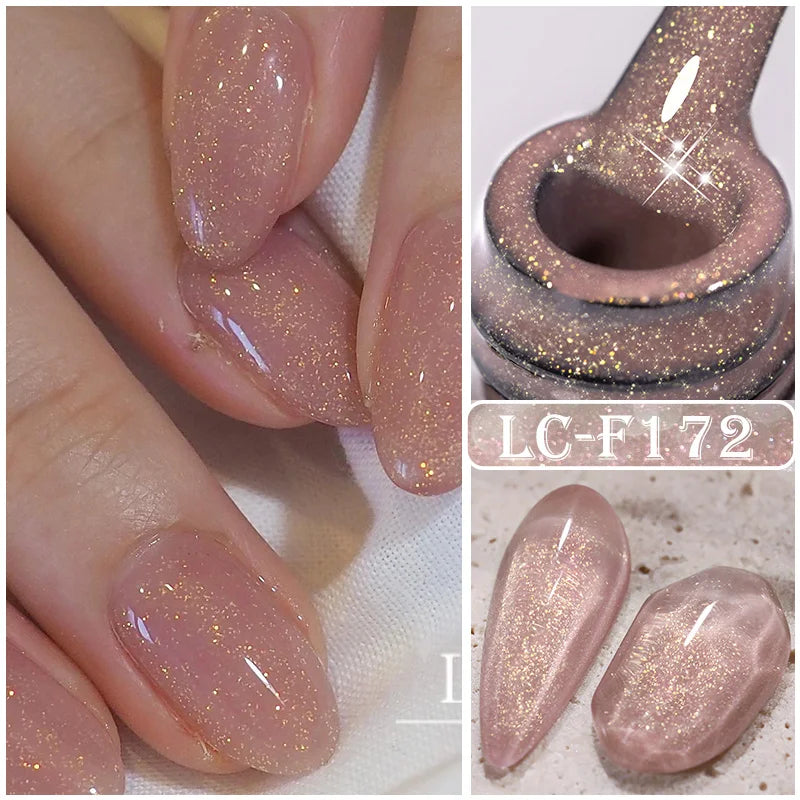 LILYCUTE Glitter Sequins UV Gel Nail Polish Shiny Spring Summer Color Semi Permanant Soak Off All For Manicure Nail Art Varnish