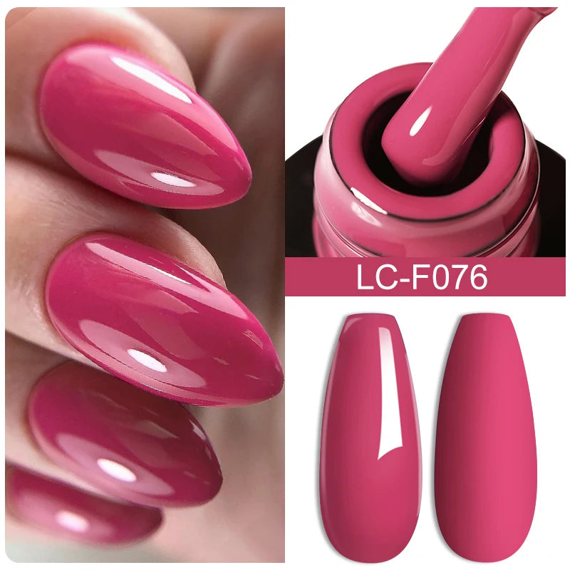LILYCUTE Glitter Sequins UV Gel Nail Polish Shiny Spring Summer Color Semi Permanant Soak Off All For Manicure Nail Art Varnish