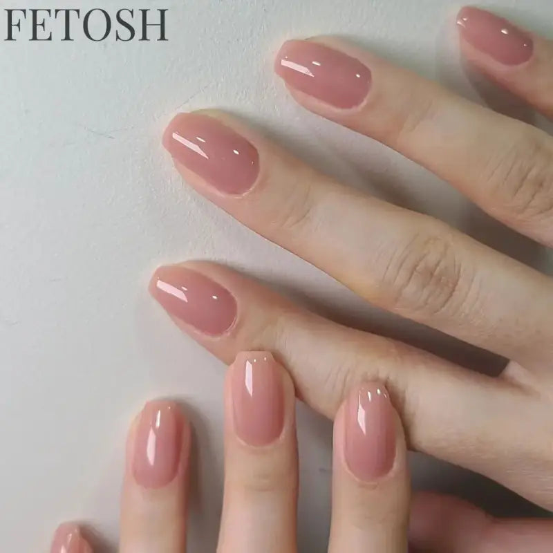 24Pcs Gradient White Fake Nail Short Square Ballet Simple False Nails Press on Wearable Nude Nails Art Full Cover Manicure Tips