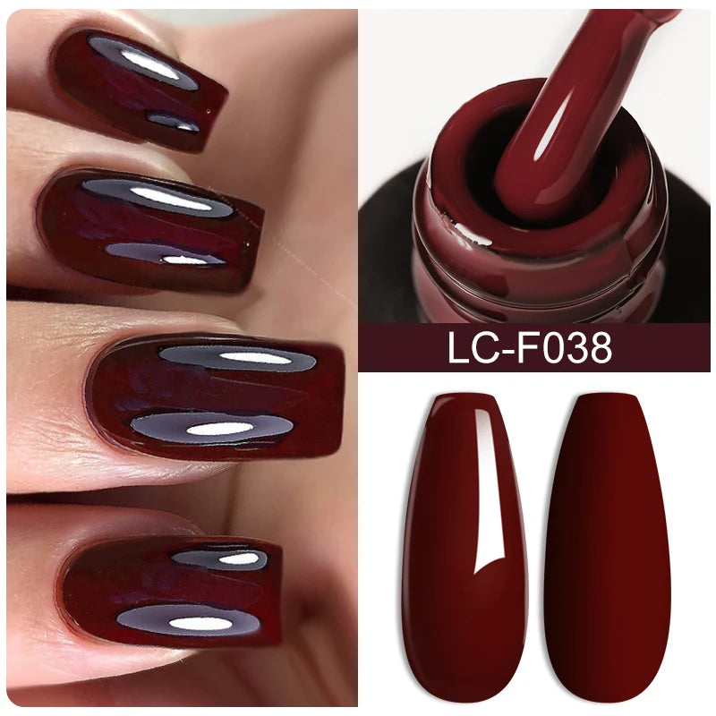 LILYCUTE Glitter Sequins UV Gel Nail Polish Shiny Spring Summer Color Semi Permanant Soak Off All For Manicure Nail Art Varnish