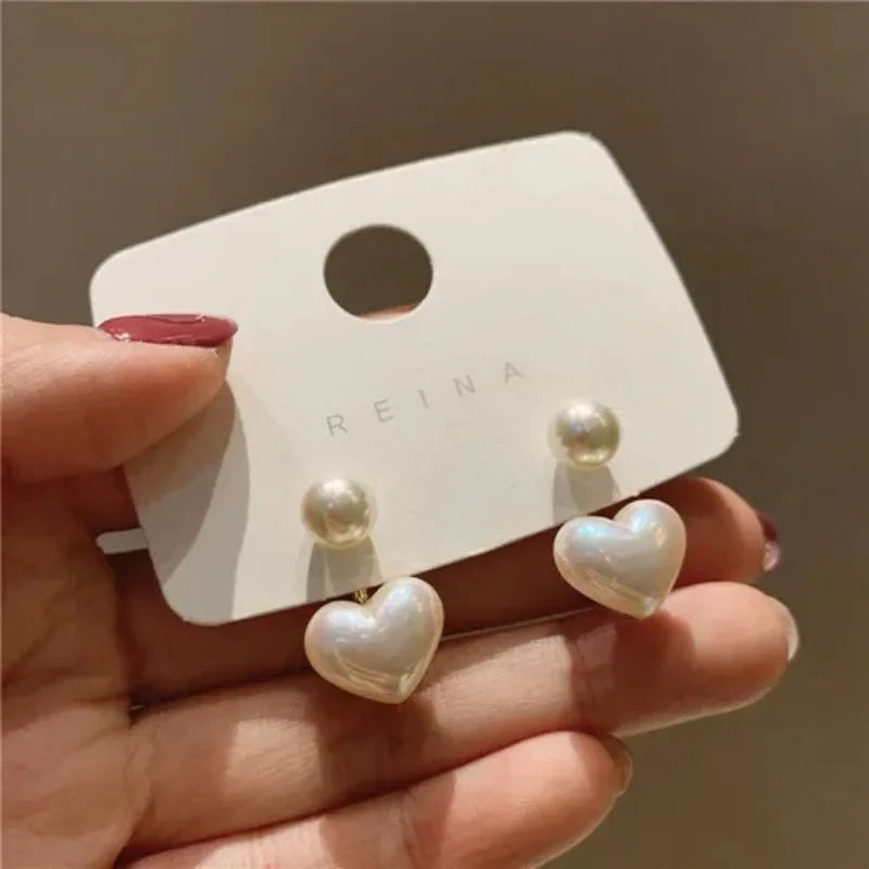 Women's Pearl Petal Ball Earrings Fashion Trend Long Flower Ball Earrings DIY Geometric Ear Buckle Party Holiday Jewelry Gifts